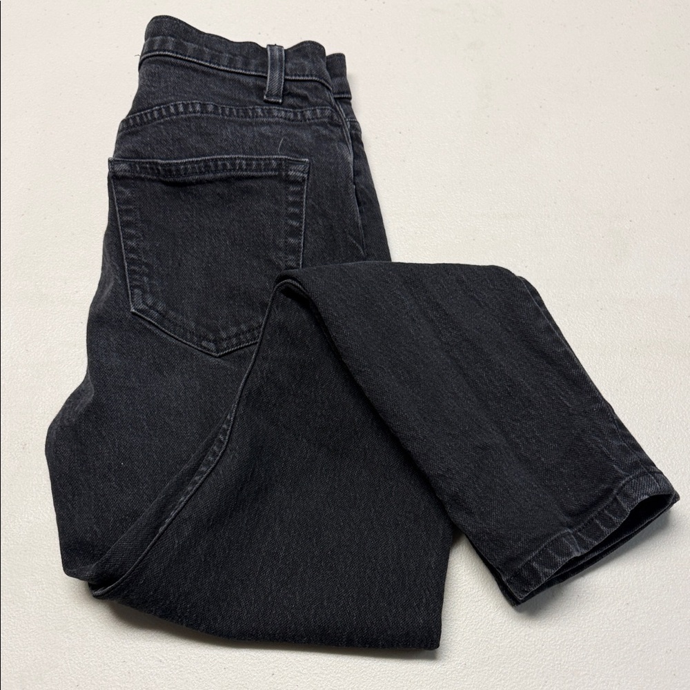 Reformation Serena High Skinny Crop Black Jeans
